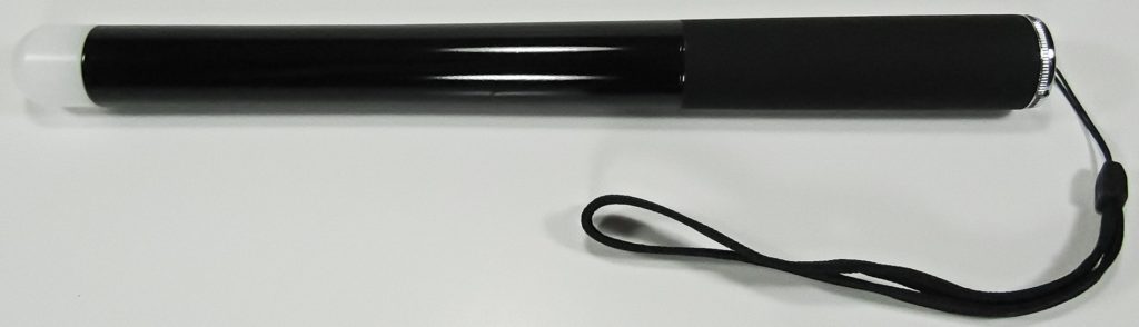 Piano Black Gloss Black Cane With Black Wrist Strap And Standard Tip