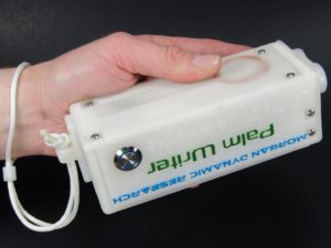 Palm Writer Held In A Standard Grip Without The Hand Strap Attached