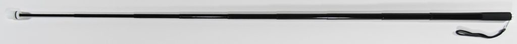 48 Inch Piano Black Cane With Standard Tip Fully Extended