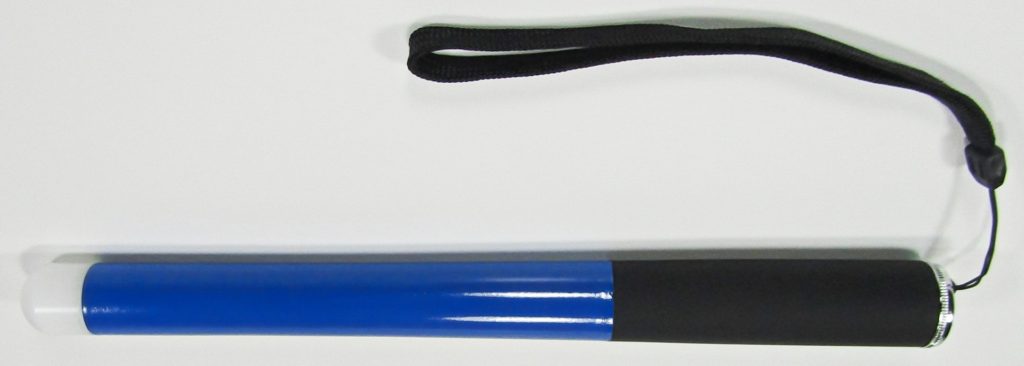 48 Inch True Blue Cane With Standard Tip Shown Collapsed